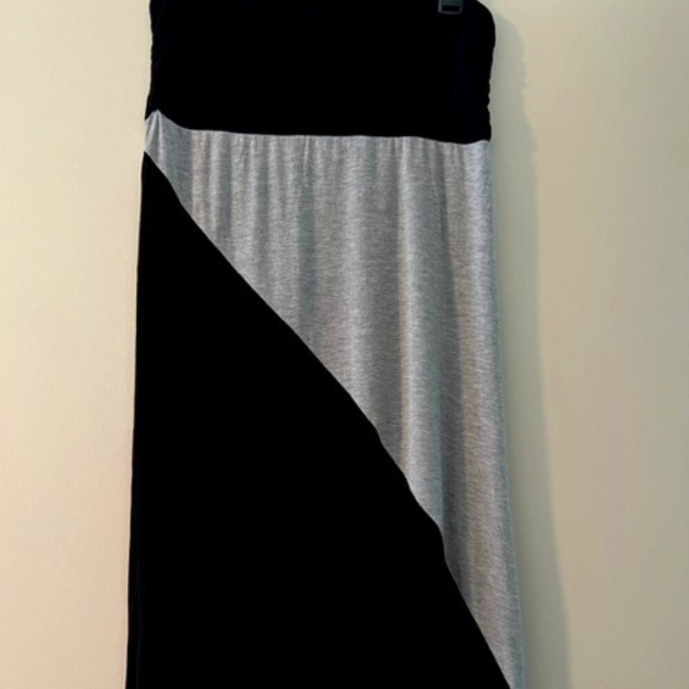 Black and Grey Maxi Skirt